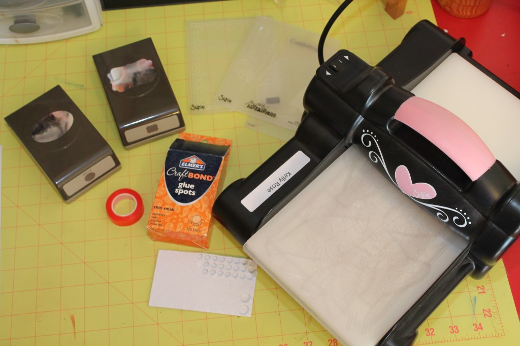 Advanced Tools:  Punches, Glue Dots, Strip Glue, Foam Glue Dots, Embossing Folders, Embossing Machine