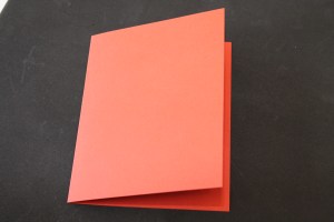 Fold half piece of cardstock in half